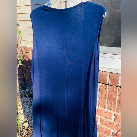 NWT VeryYoung Light Sleeveless Shawl Vest-Side Pockets-Versatile Piece-Also Ties - Picture 7 of 16